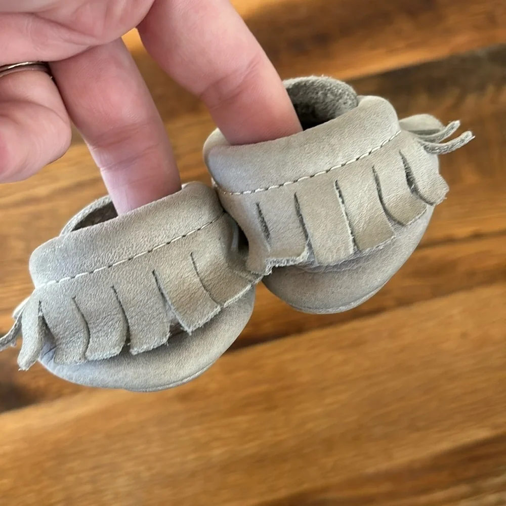 Freshly Picked Moccasins size 1 gray shoes